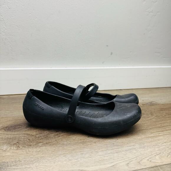 Crocs Work Alice Black Mary Jane Shoe Women’s Size 8 - Picture 5 of 10